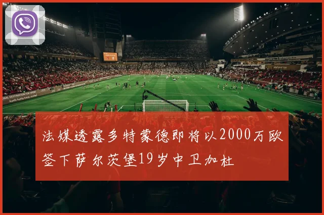 法媒透露多特蒙德即将以2000万欧签下萨尔茨堡19岁中卫加杜
